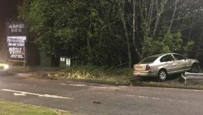 Car crashes into a barrier during a collision in Derry last night