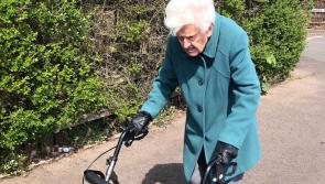 A 93 year-old puts her best foot forward to raise help money for a worthwhile cause