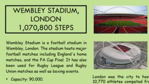 Local school stepping around the stadiums of the world