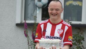 Special surprise for Derry City's number 1 fan John Pio O'Doherty on his birthday 