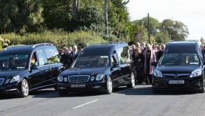 Woman who lost her husband and two children in tragic road accident pays emotional tribute to them at their funerals