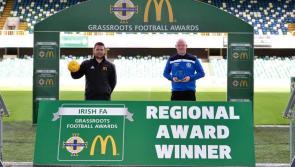 Magherafelt Sky Blues' coach picks up award