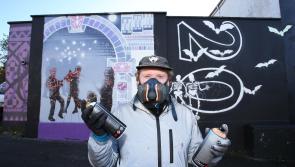Stunning new 'light up in the dark' mural painted on a wall in Derry's Waterside
