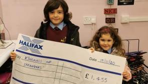 Derry boy raises fantastic amount of money for charity by tying himself to his little sister