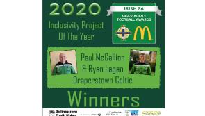 Local soccer club pick up Irish FA award for inclusivity