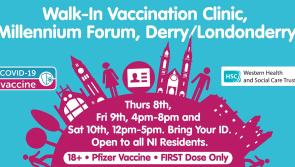 REMINDER: Walk-in vaccination clinic to be held in Derry's Millennium Forum