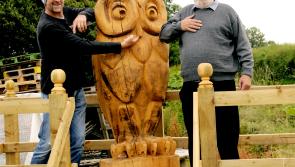 Oliver the Owl landmark unveiled at road junction on the outskirts of Derry