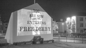 Poignant tribute at Free Derry Corner to mark the first anniversary of John Hume's death