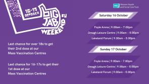 Derry Mass Vaccination Centre to open this weekend for 'Big Jab Weekend'