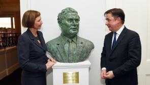 Bust of John Hume is unveiled at Irish Embassy in London