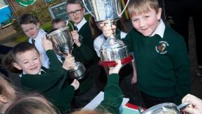 IN PICTURES:  Champions Steelstown Brian Ogs visit Greenhaw Primary School