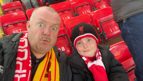 WATCH: County Derry boy's emotional reaction to seeing football hero at Anfield