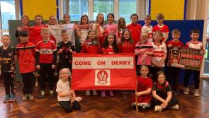 IN PICTURES: Schools across Derry hold 'Red Day' in preparation for Ulster semi final