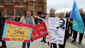 IN PICTURES: Hundreds gather for Derry Trades Union Rally in Guildhall Square