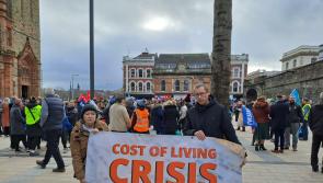 Cost of Living Crisis Campaign supporting Derry Trades Union Council rally