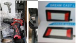WARNING:  risk of electric shock from items delivered in Ireland