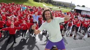 IN PICTURES: Celebrity fitness coach Joe Wicks visits Lisnagelvn PS