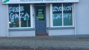 Pro-Palestine graffiti daubed on Sinn Féin MLA's constituency office in Dungiven