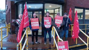 Derry union members undeterred by the snow as they strike for fair pay