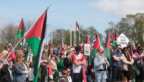 IN PICTURES: Rally for Gaza at Free Derry Corner