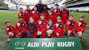 Young talent from Co. Derry take to the field at the Aviva Stadium for the ALDI Play Rugby National Festival