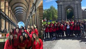 Palestine Women’s soccer team visit Trinity College ahead of Bohemians solidarity match