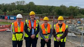 Infrastructure Minister views progress on Carnroe Weir Rehabilitation Project in Kilrea