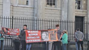 Derry group protest outside the courthouse calling for stronger sentences for drug dealers