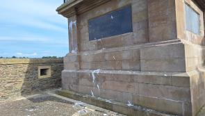 Police investigating the criminal damage to Walker's Plinth on the city's Walls