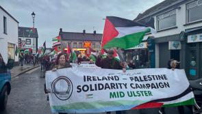 Hundreds took part in a &lsquo;March Against Genocide&rsquo; in Bellaghy, South Derry