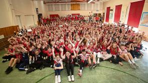 IN PICTURES: Hollybush Primary School goes 'Red & White' for Derry City FC visit