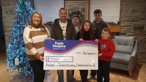 County Derry man Tomas McCloskey raised an amazing £5,000 in aid of Foyle Hospice