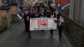 Community supports the 'Silent Christmas Day Walk of Derry's Walls for Palestine' 