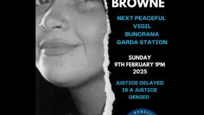 Buncrana Garda station vigil seeks Justice for Derry’s Rebecca Brown