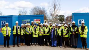 Henry Brothers Construction holds topping out ceremony at Leicester General Hospital new endoscopy unit