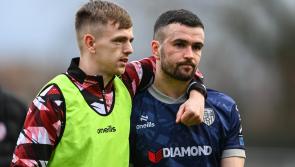 Ciaron Harkin on duty for both Derry City and Institute