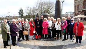 IN PICTURES: Factory Girls unwrap special sculpture at Derry's Harbour Square