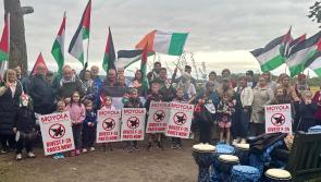 Large turnout for Mid Ulster IPSC Lough Beg Walk For Gaza 