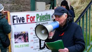IN PICTURES: 'Five For Palestine' vigil at Magilligan Strand