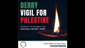 Derry 'Vigil for Palestine' in Guldhall