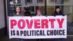 WATCH: 'We need action now, not words' - Derry Against Fuel Poverty group take protest to NI Office