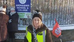 Derry's Ardnashee School and College workers on the picket line 