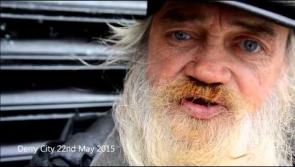 WATCH: The late 'Scotch Jimmy'  reciting his own poem on the streets of Derry