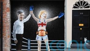 Liz Truss’s ‘knock-out’ victory depicted in updated Belfast mural