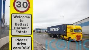 Fire crews tackle blaze on ship at Belfast Port