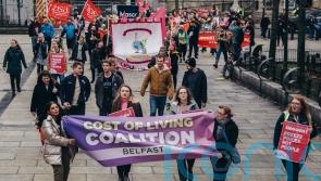 Hundreds take part in protest over soaring living costs