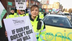 Health workers take to the picket lines in Northern Ireland