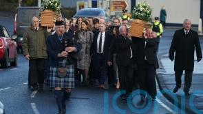 Political leaders gather for funeral of the parents of Alex Easton