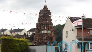 Image of Sinn Fein vice president Michelle O’Neill placed on loyalist bonfire