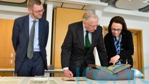 Duke of Gloucester views 1219 papal bull on 100th anniversary of NI archive